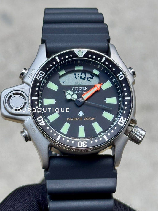 Brand New Citizen ProMaster AquaLand Divers Watch with Depth Gauge JP2000-08E