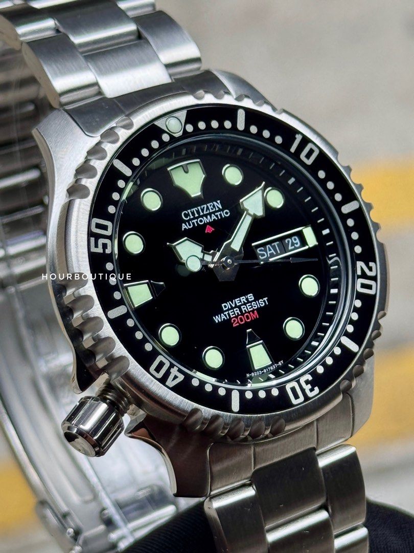 Brand New Citizen ProMaster Black Dial Automatic Divers Watch NY0040-50E