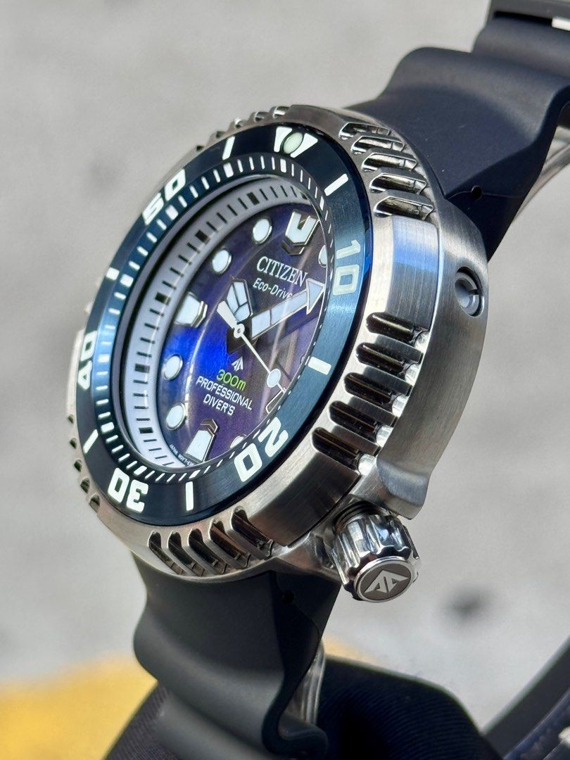 Brand New Citizen ProMaster Coral Blue Dial Eco- Drive Divers Watch BN1025-08L