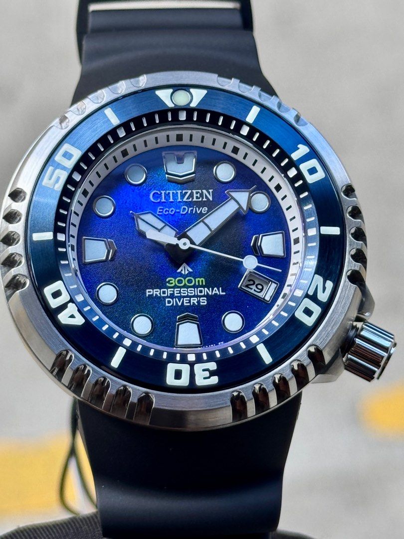 Brand New Citizen ProMaster Coral Blue Dial Eco- Drive Divers Watch BN1025-08L