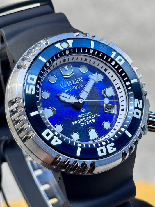 Brand New Citizen ProMaster Coral Blue Dial Eco- Drive Divers Watch BN1025-08L