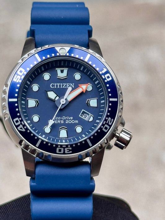 Brand New Citizen ProMaster Eco-Drive Ladys Blue Divers Watch EP6051-14L