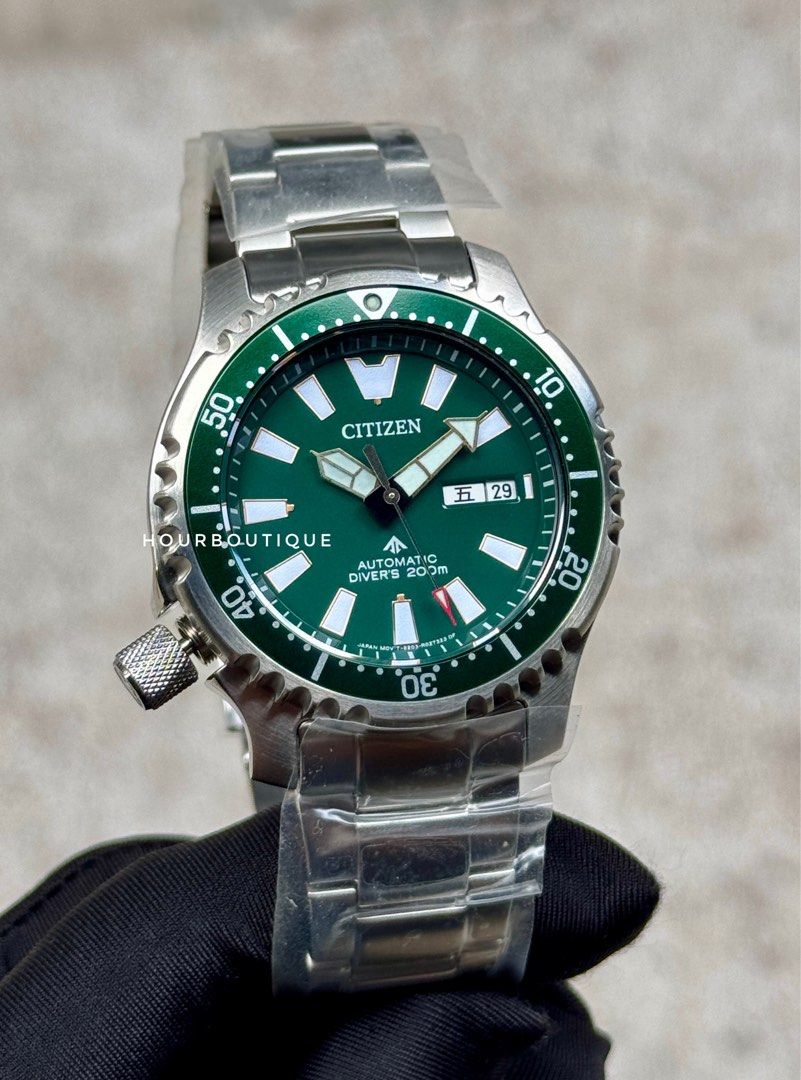 Brand New Citizen ProMaster Fugu Green Dial Automatic Divers Watch NY0099-81X