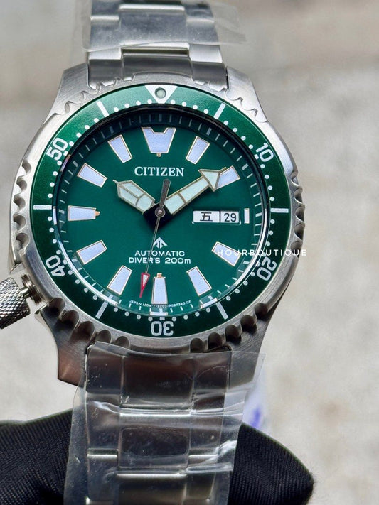 Brand New Citizen ProMaster Fugu Green Dial Automatic Divers Watch NY0099-81X