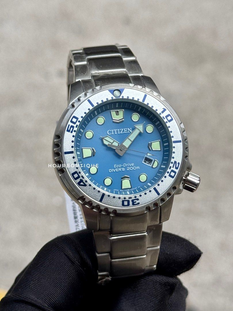 Brand New Citizen ProMaster Ice Blue Dial Eco-Drive Divers Watch BN0165-55L