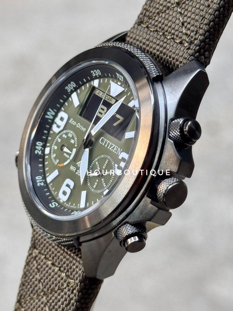Brand New Citizen ProMaster Land Ana Digital Green Dial FieldWatch JV1005-02W