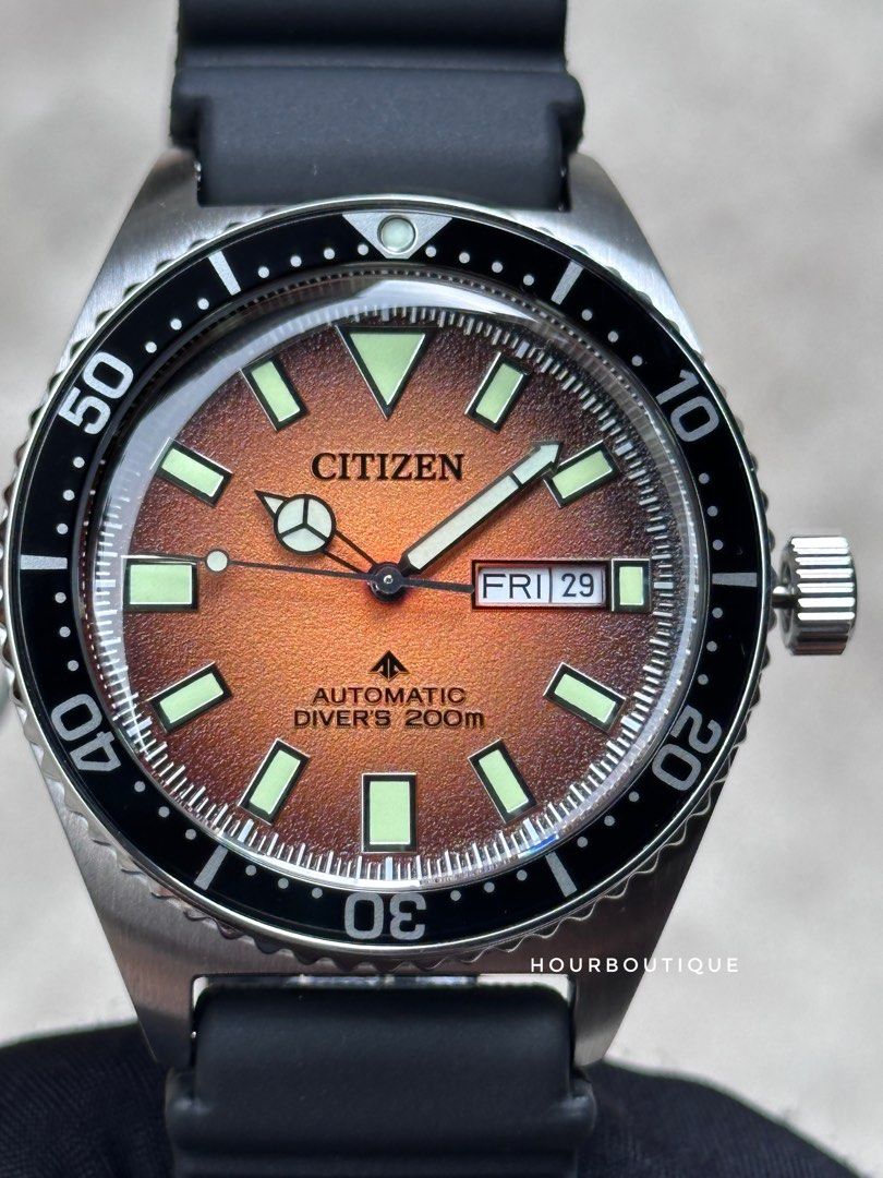 Brand New Citizen ProMaster Marine Automatic Orange Dial Divers NJ0120-01Z