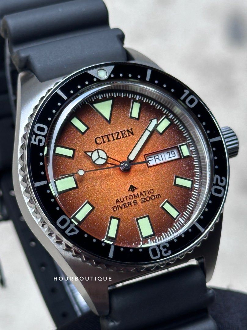 Brand New Citizen ProMaster Marine Automatic Orange Dial Divers NJ0120-01Z