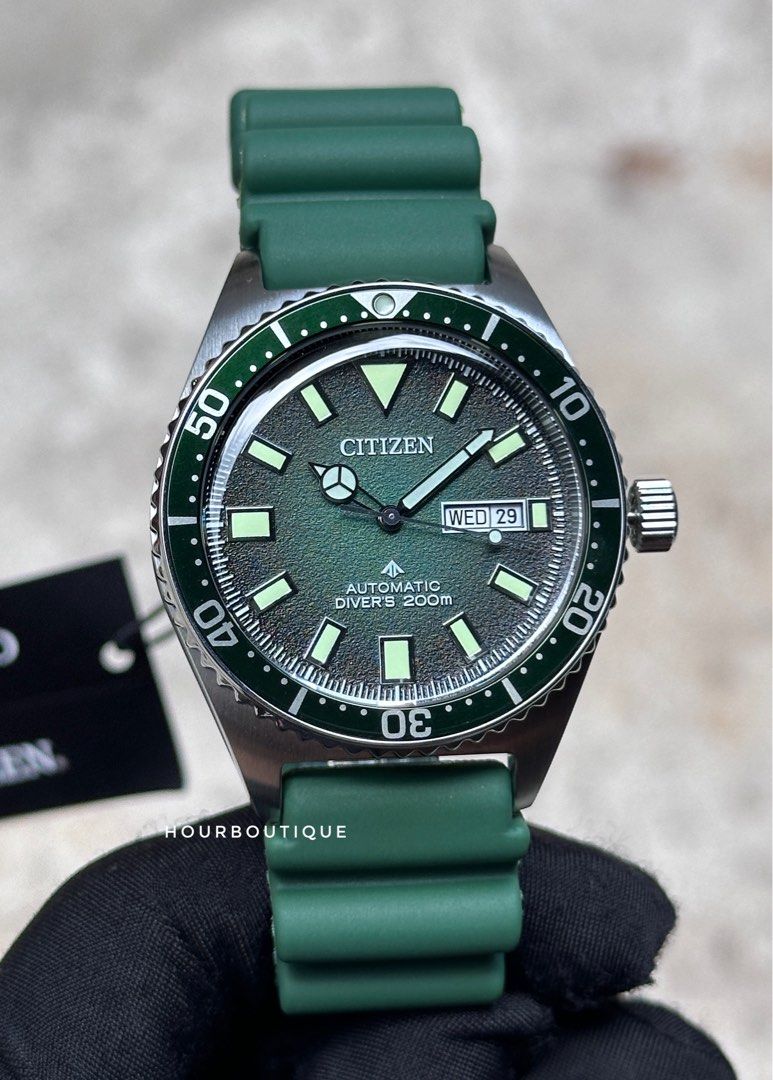 Brand New Citizen ProMaster Marine Green Dial Automatic Divers NY0121-09X