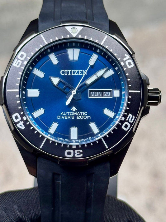 Brand New Citizen ProMaster Titanium Case Blue Dial Automatic Divers Watch NY0975-12L
