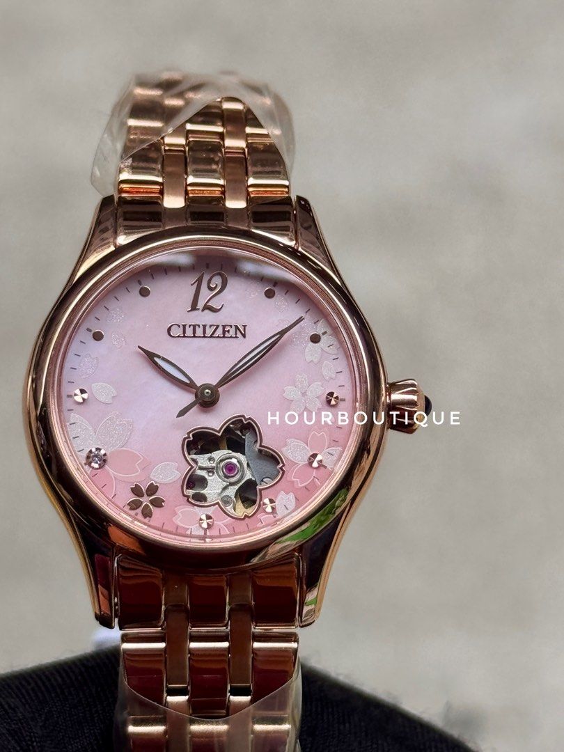 Brand New Citizen Sakura Dial Open Heart Automatic Watch PR1024-82Y