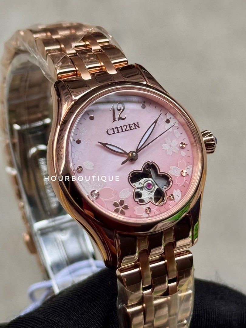 Brand New Citizen Sakura Dial Open Heart Automatic Watch PR1024-82Y