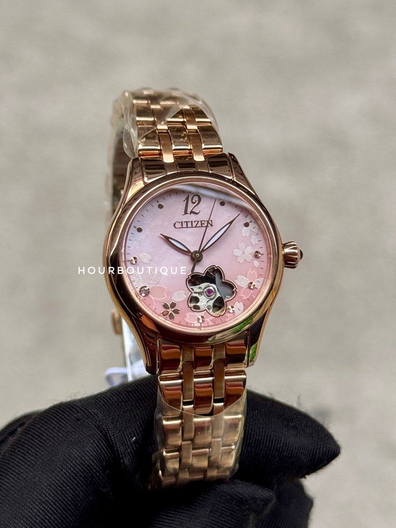 Brand New Citizen Sakura Dial Open Heart Automatic Watch PR1024-82Y