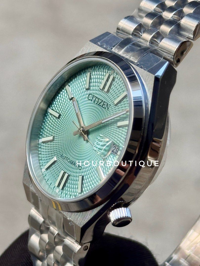 Brand New Citizen Tsuyosa Ice Blue Guilloche Dial Automatic Watch NK0030-51X