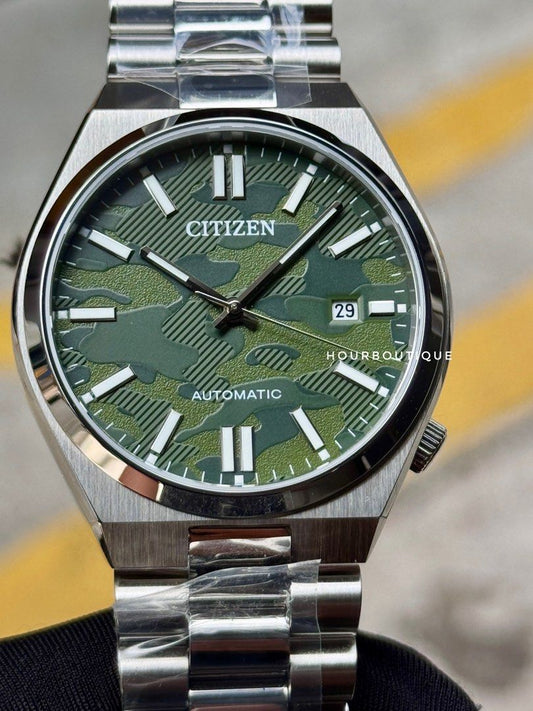 Brand New Citizen Tsuyosa Camo Green Dial Europe Exclusive Automatic Watch NJ0159-86X