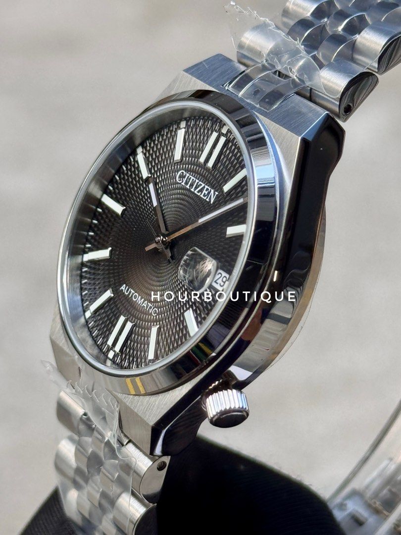 Brand New Citizen Tsuyosa Guilloche Black Dial Automatic Watch NK0030-51W