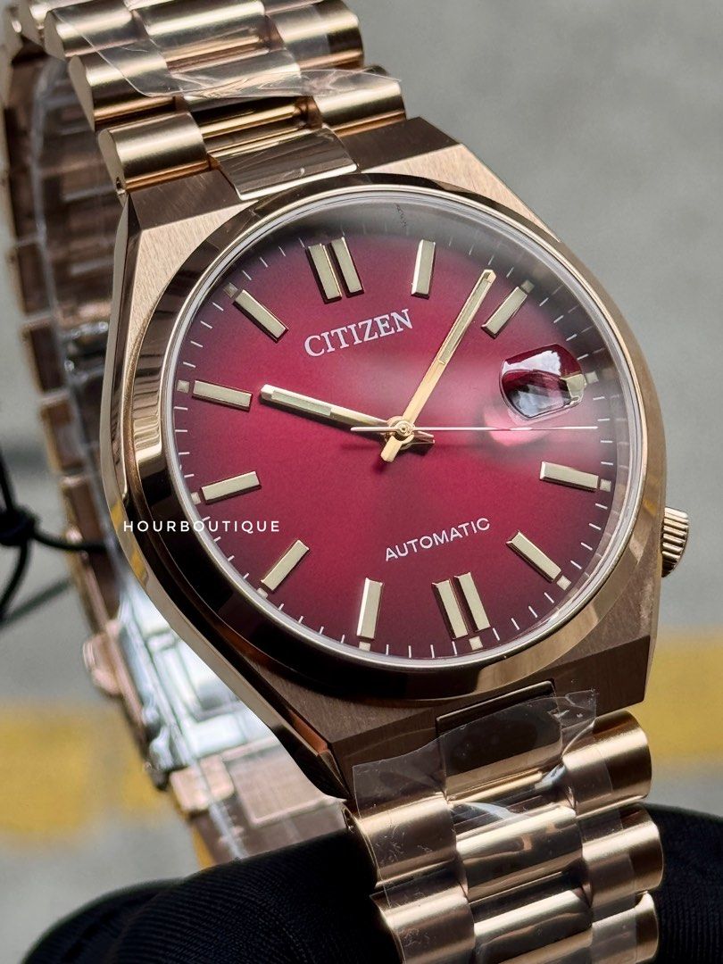 Brand New Citizen Tsuyosa Rose Gold Case with Red dial Automatic Watch NJ0153-82X