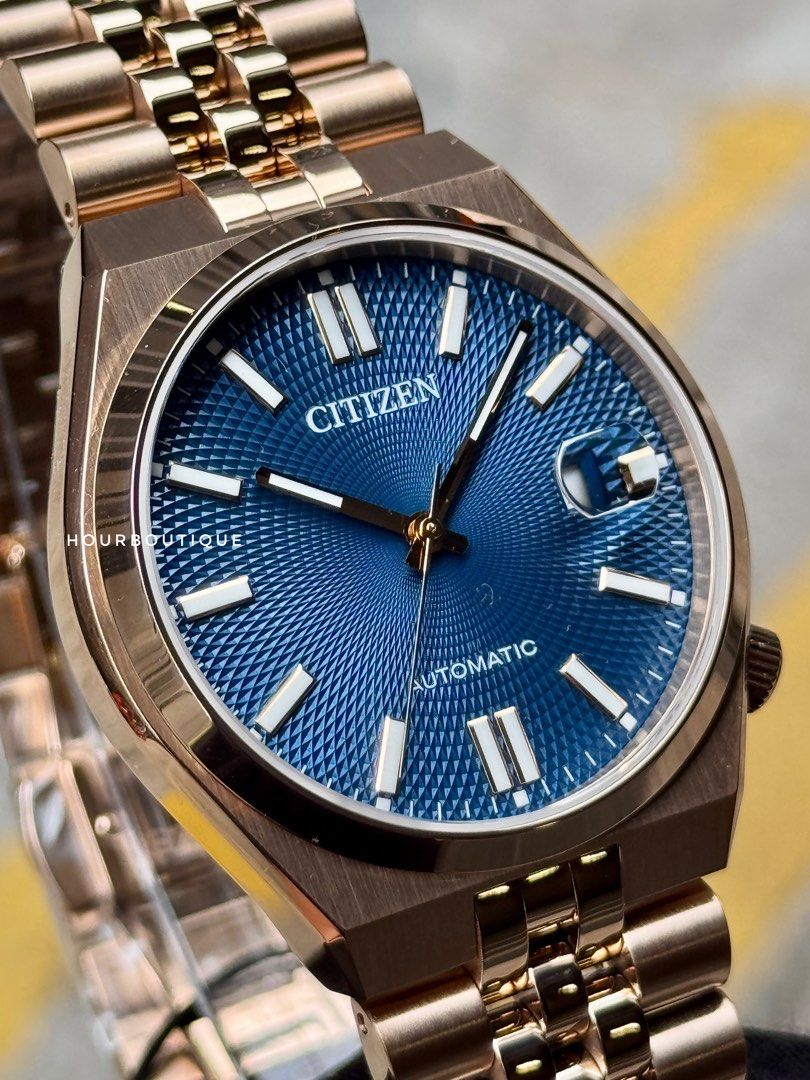 Brand New Citizen Tsuyosa Rose Gold PVD, Blue Dial Automatic Watch NK0023-57L