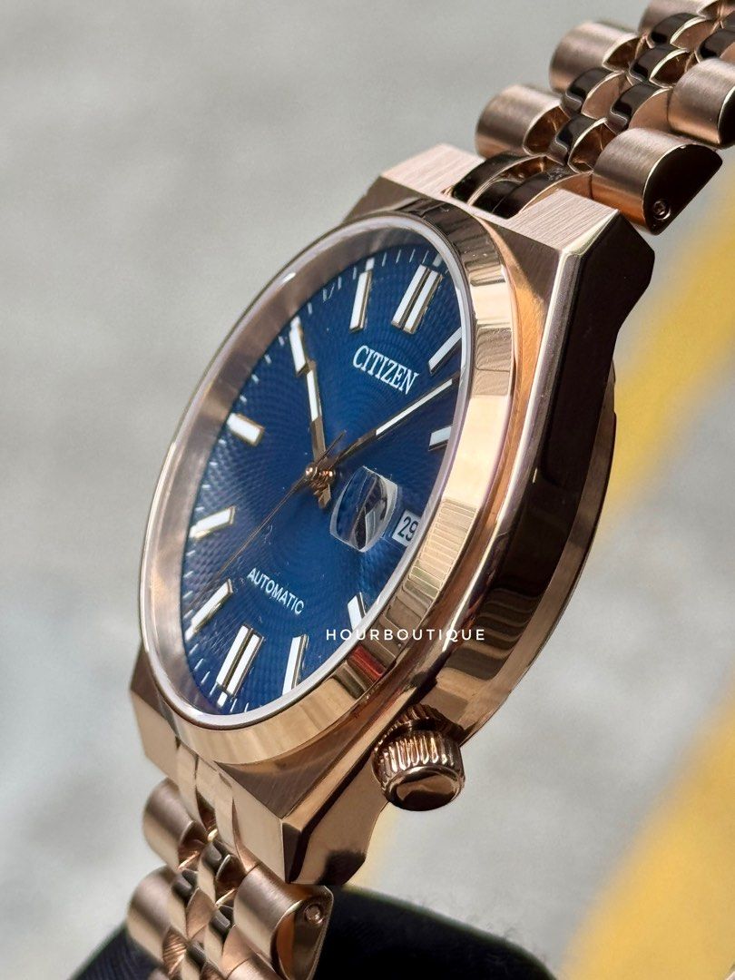 Brand New Citizen Tsuyosa Rose Gold PVD, Blue Dial Automatic Watch NK0023-57L