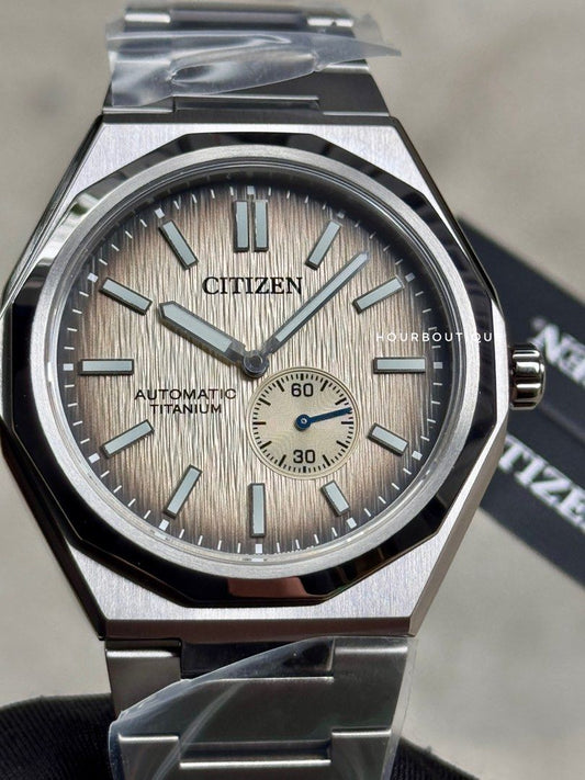 Brand New Citizen ZenShin Automatic, Super Titanium Oak Tree Dial Watch NK5020-58P