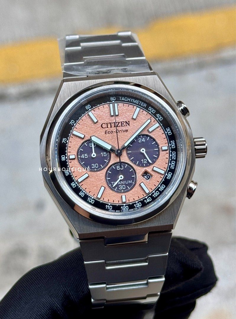 Brand New Citizen ZenShin Eco-Drive Chronograph Super Titanium Watch CA4610-85Z