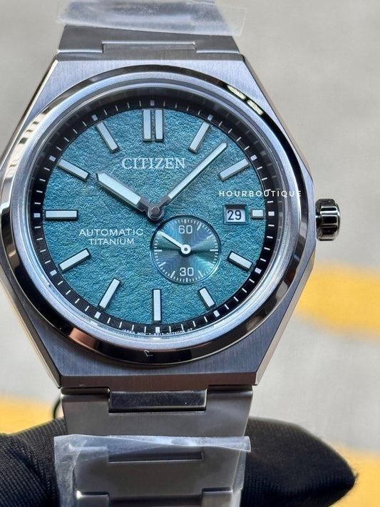 Brand New Citizen ZenShin Green Dial Automatic Titanium Watch NJ0180-80X