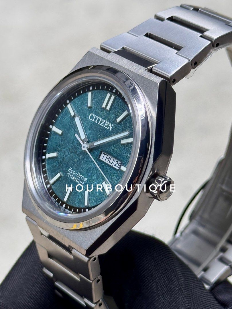 Brand New Citizen ZenShin Green Forest Dial, Eco-Drive Super Titanium Watch