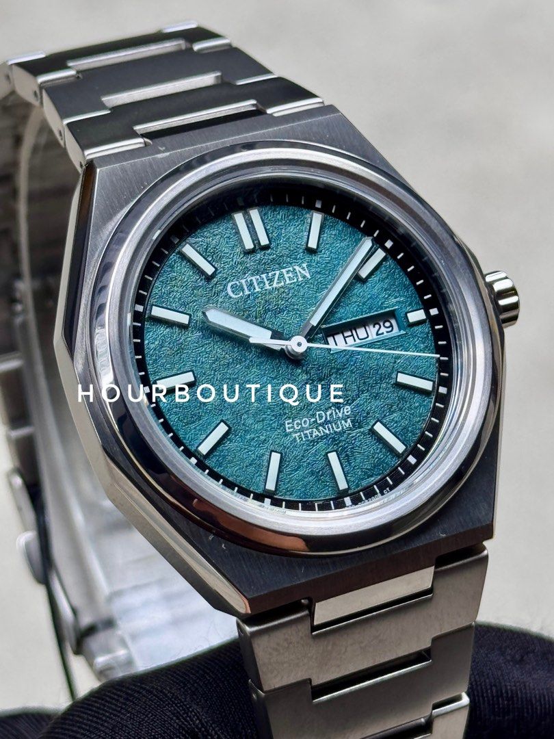 Brand New Citizen ZenShin Green Forest Dial, Eco-Drive Super Titanium Watch