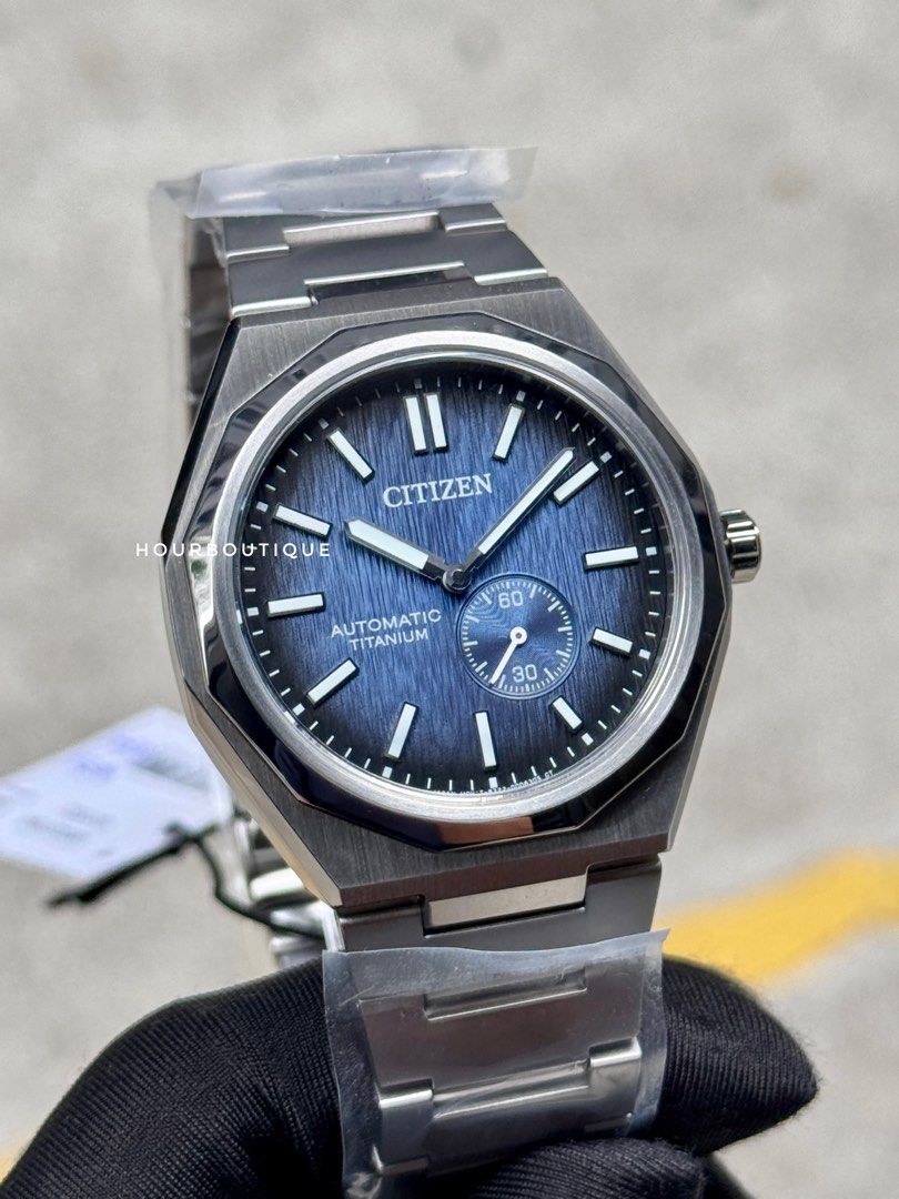Brand New Citizen ZenShin Super Titanium Automatic Blue Dial Watch NK5020-58M
