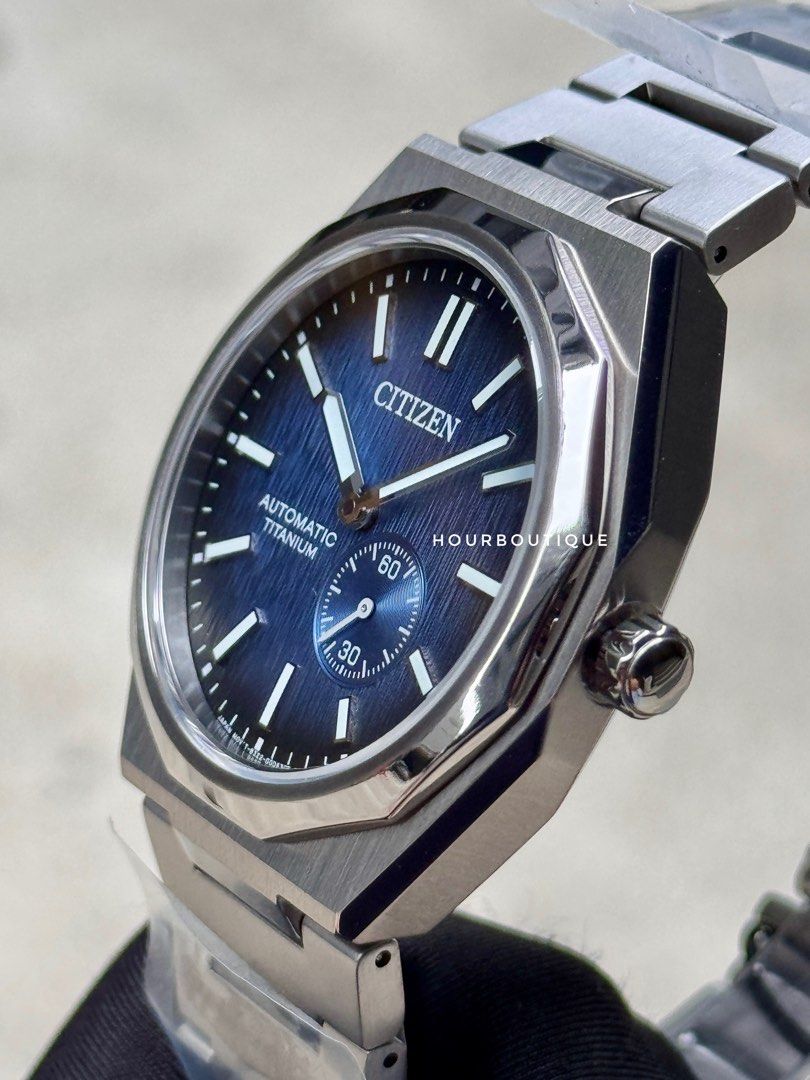 Brand New Citizen ZenShin Super Titanium Automatic Blue Dial Watch NK5020-58M