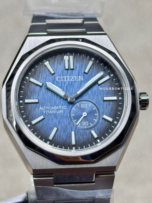Brand New Citizen ZenShin Super Titanium Automatic Blue Dial Watch NK5020-58M