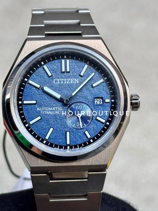 Brand New Citizen ZenShin Super Titanium Blue Dial Automatic Watch NJ0180-81L