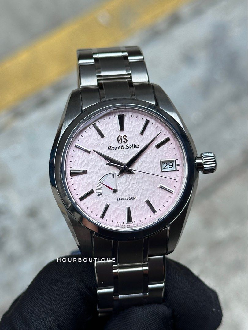 Brand New Grand Seiko Pink Snowflake Spring Drive Titanium Limited Edi HOUR BOUTIQUE SINGAPORE
