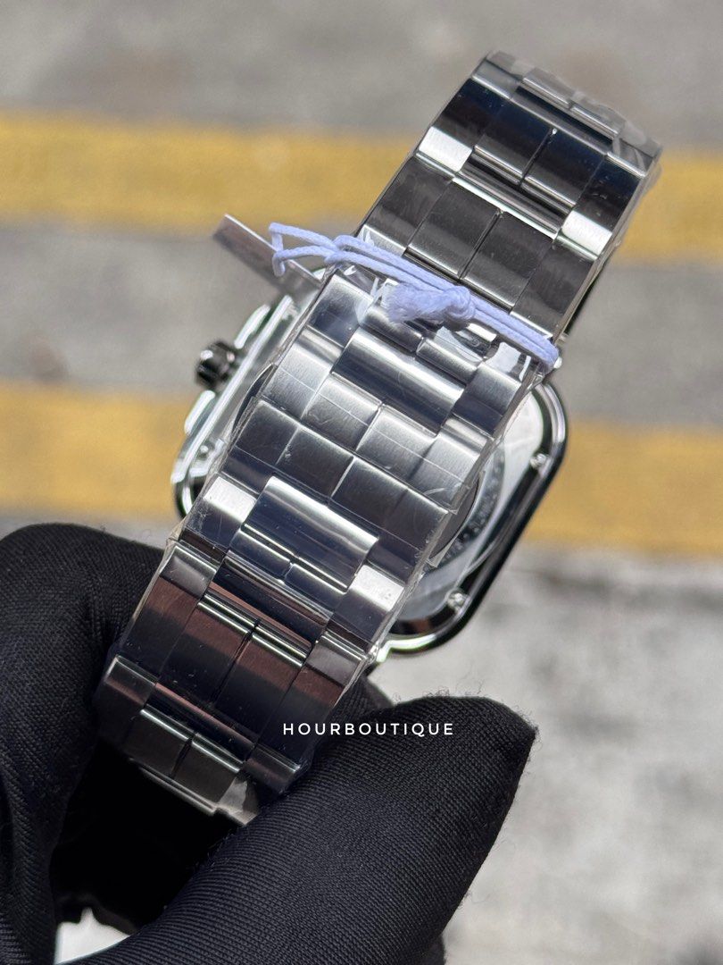 Brand New HERBELIN Cap Camarat Square Black Dial Automatic Mens Watch