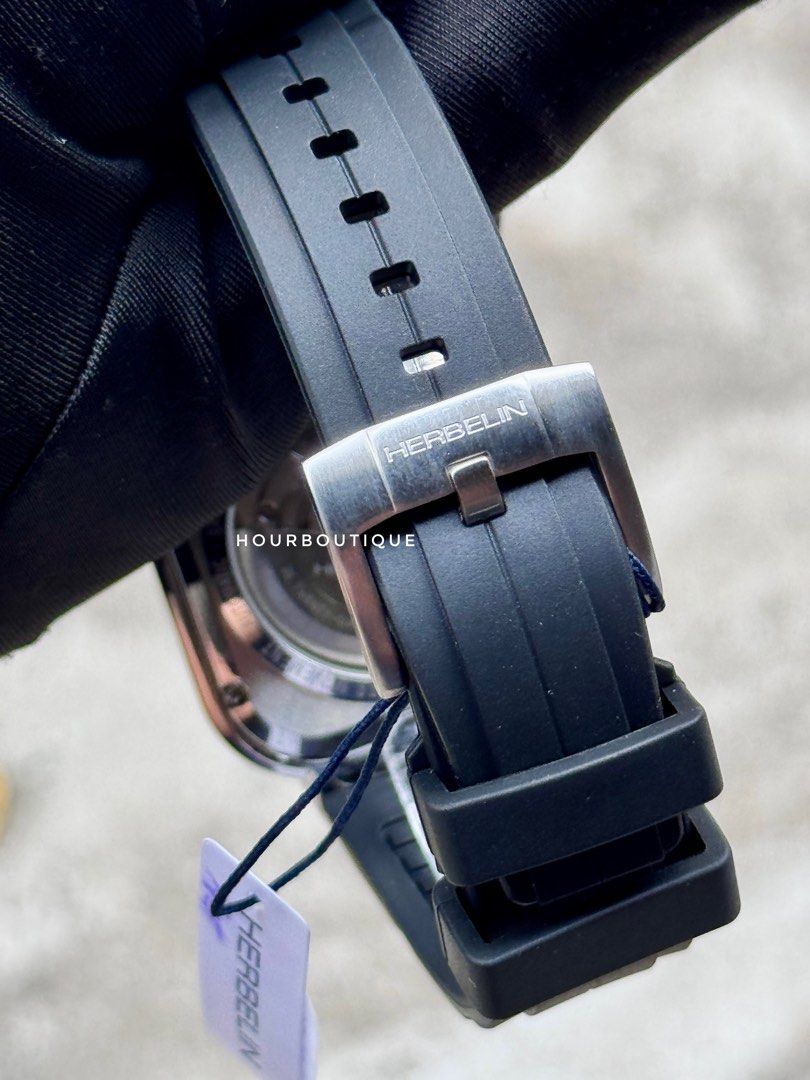 Brand New Herbelin Cap Camarat Square Blue Dial Automatic Watch
