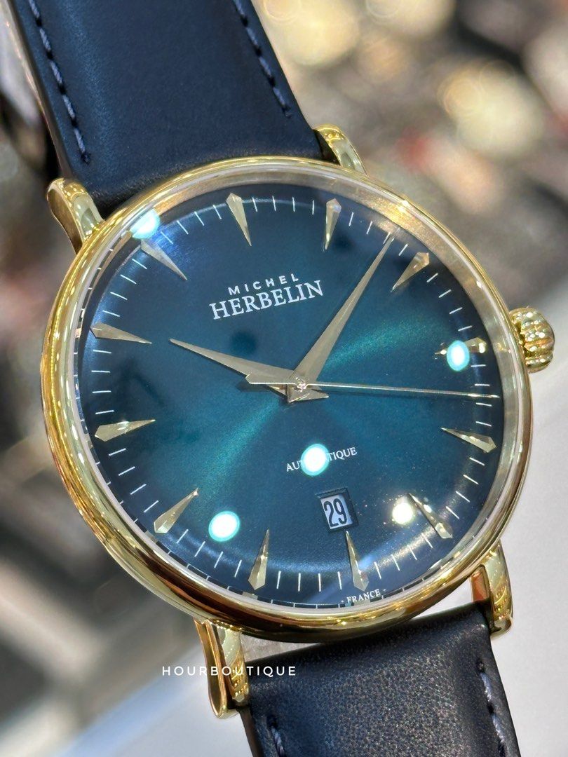 Brand New Herbelin Classics Inspiration Collection Mens Automatic Green Dial Watch