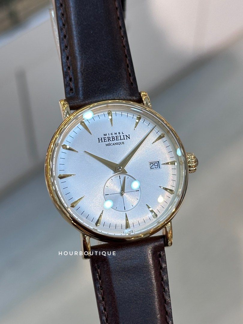 Brand New HERBELIN Classics Inspiration Manual Winding PVD Gold Case Limited Edition Mens Watch