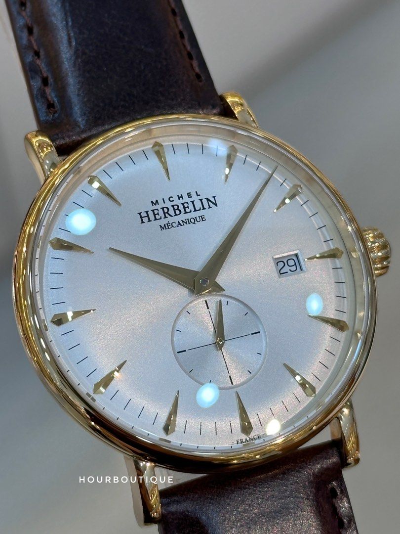 Brand New HERBELIN Classics Inspiration Manual Winding PVD Gold Case Limited Edition Mens Watch