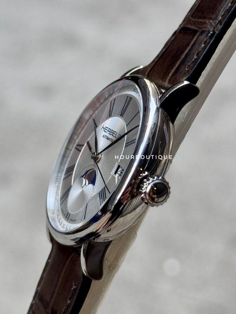 Brand New Herbelin Inspiration MoonPhase Automatic Dress Watch, Made In France