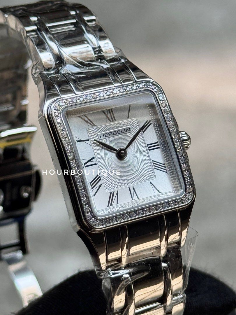 Brand New Herbelin Luna Quartz, Steel & Diamonds Made In France Watch 17457B62Y