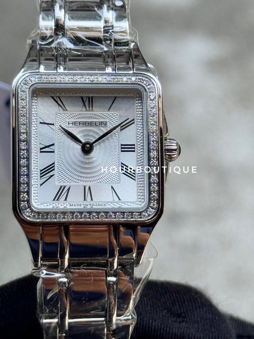 Brand New Herbelin Luna Quartz, Steel & Diamonds Made In France Watch 17457B62Y