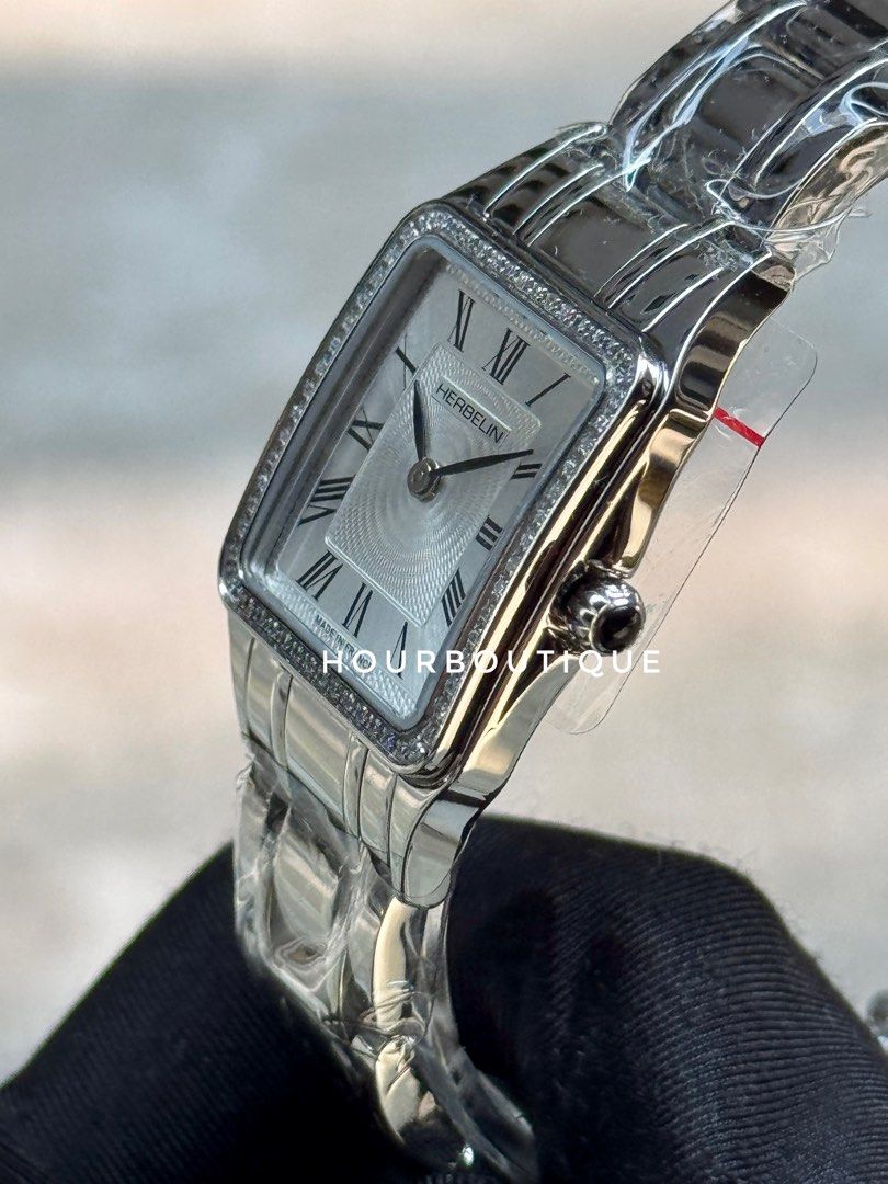 Brand New Herbelin Luna Quartz, Steel & Diamonds Made In France Watch 17457B62Y
