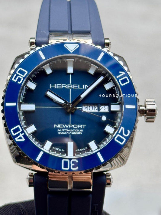 Brand New Herbelin NewPort Automatic Ceramic Bezel Divers Watch, Made In France 🇫🇷