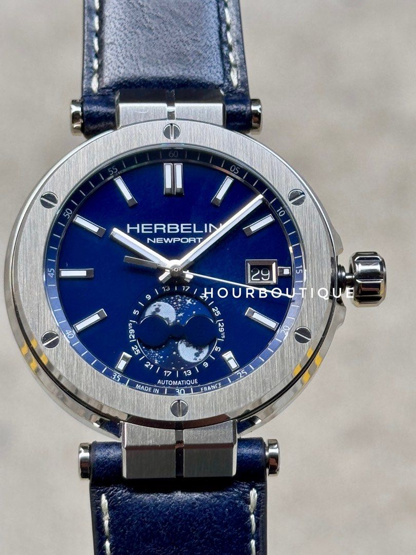 Brand New Herbelin Newport Automatic MoonPhase Made in France Watch 2889A15