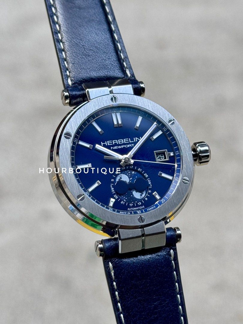 Brand New Herbelin Newport Automatic MoonPhase Made in France Watch 2889A15