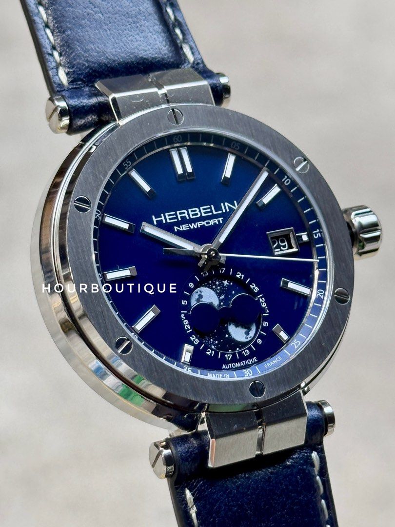 Brand New Herbelin Newport Automatic MoonPhase Made in France Watch 2889A15