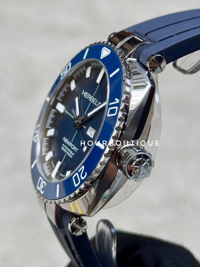 Brand New Herbelin NewPort Automatic Divers Made In France Watch 1774BL15