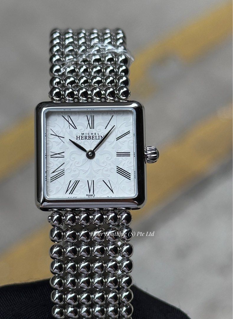 Brand New Herbelin Pearls Bracelet Ladys Quartz Dress Watch