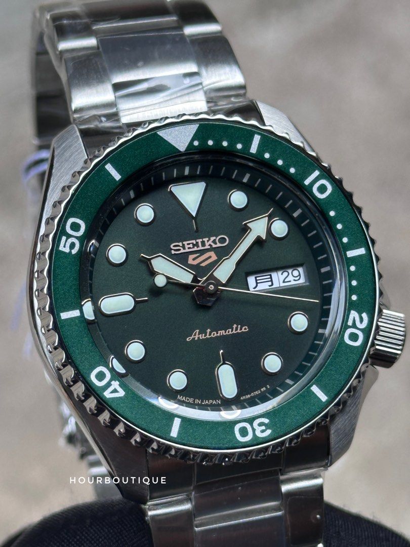 Brand New Japan Edition Seiko 5 Jade Green Dial Mens Automatic Casual Watch SBSA013 SRPD63K1
