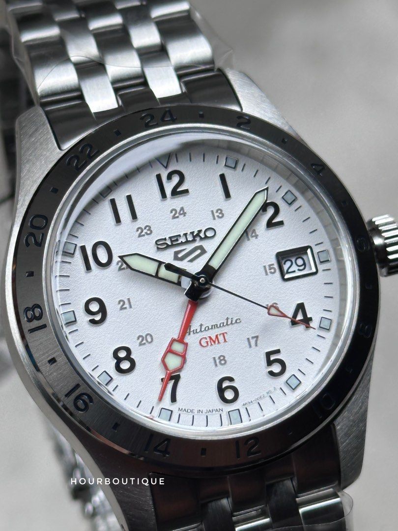 Brand New Japan Version Seiko 5 FieldWatch GMT Automatic Mens Watch SBSC009